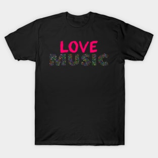 Love Music Colour Musical Notes T-Shirt